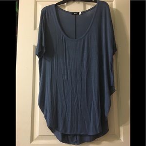 L, BDG Blue oversized ribbed tee